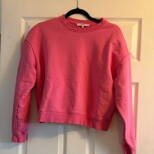 Frame Denim Vibrant Pink Crewneck Top
